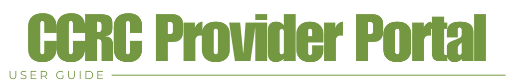 CCRC Provider Portal​